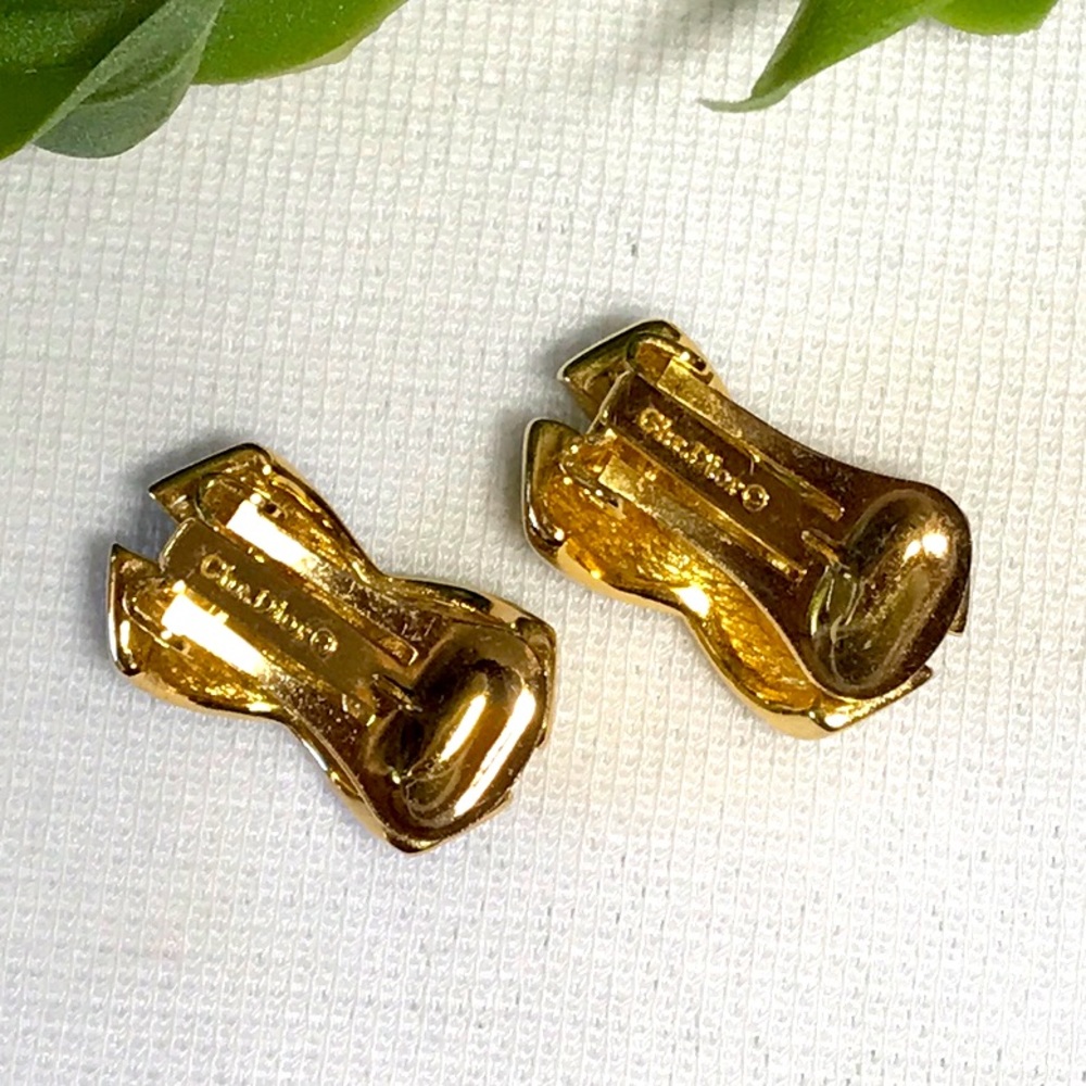 π RARE Christian Dior βXβ Style Clip Back Earrings π - Picture 4 of 6